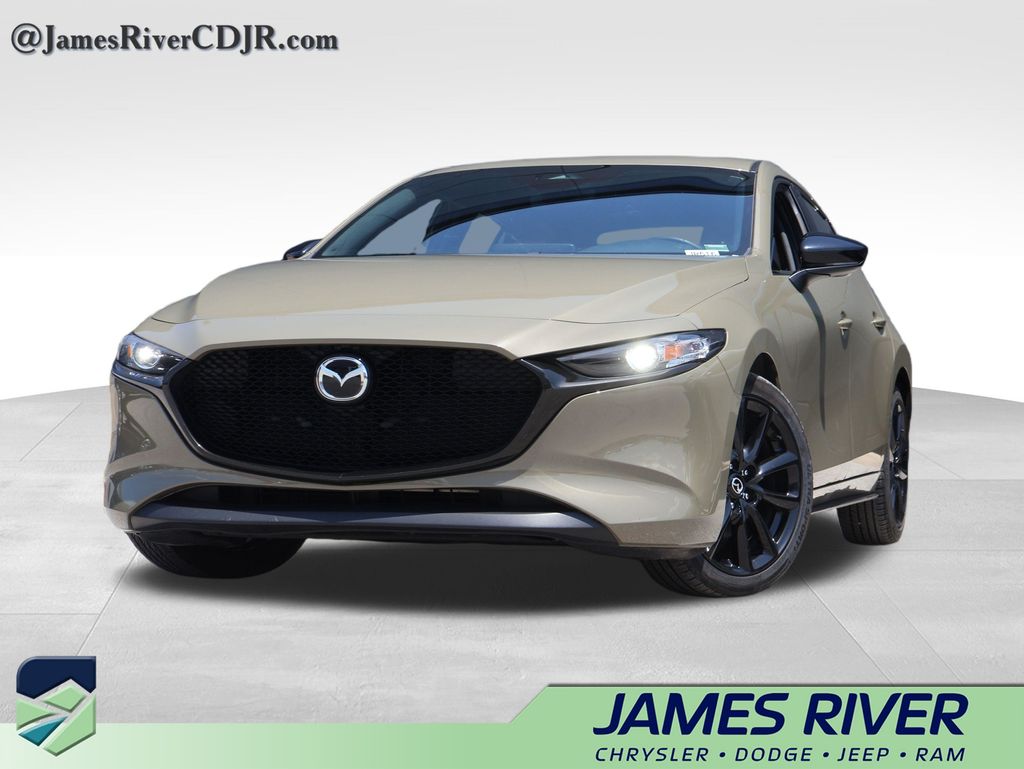 Zircon Sand Metallic 2024 Mazda MAZDA3 2.5 S Carbon Turbo Hatchback AWD Hatchback All-Wheel Drive 6-Speed Automatic