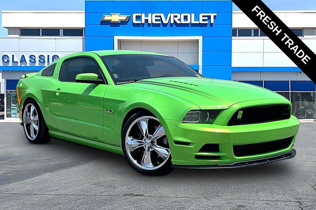 Green Metallic 2014 Ford Mustang Coupe Rear-Wheel Drive 6-Speed Manual