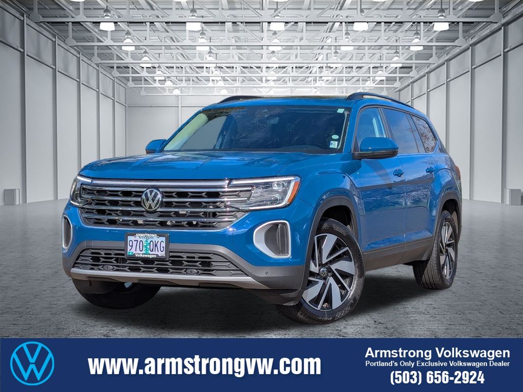 Mountain Lake Blue Metallic 2025 Volkswagen Atlas SE 4Motion with Technology SUV / Crossover All-Wheel Drive 8-Speed Automatic