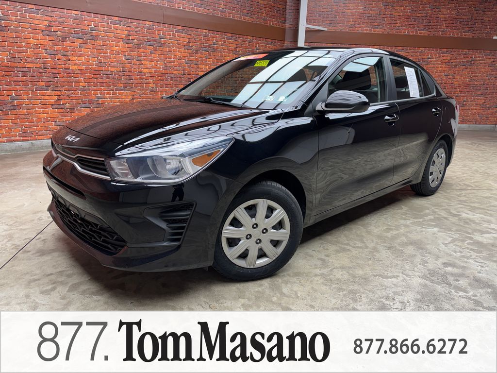 Aurora Black 2022 Kia Rio Sedan Front-Wheel Drive Continuously Variable Transmission