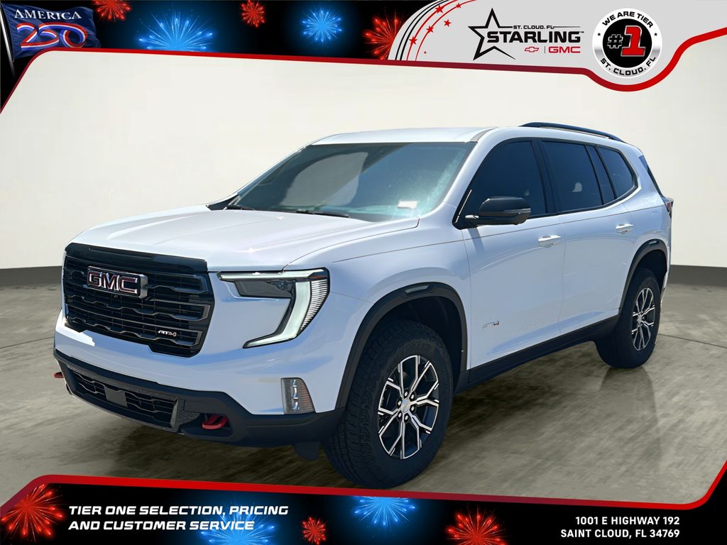 Summit White 2026 GMC Acadia SUV / Crossover Four-Wheel Drive 8-Speed Automatic