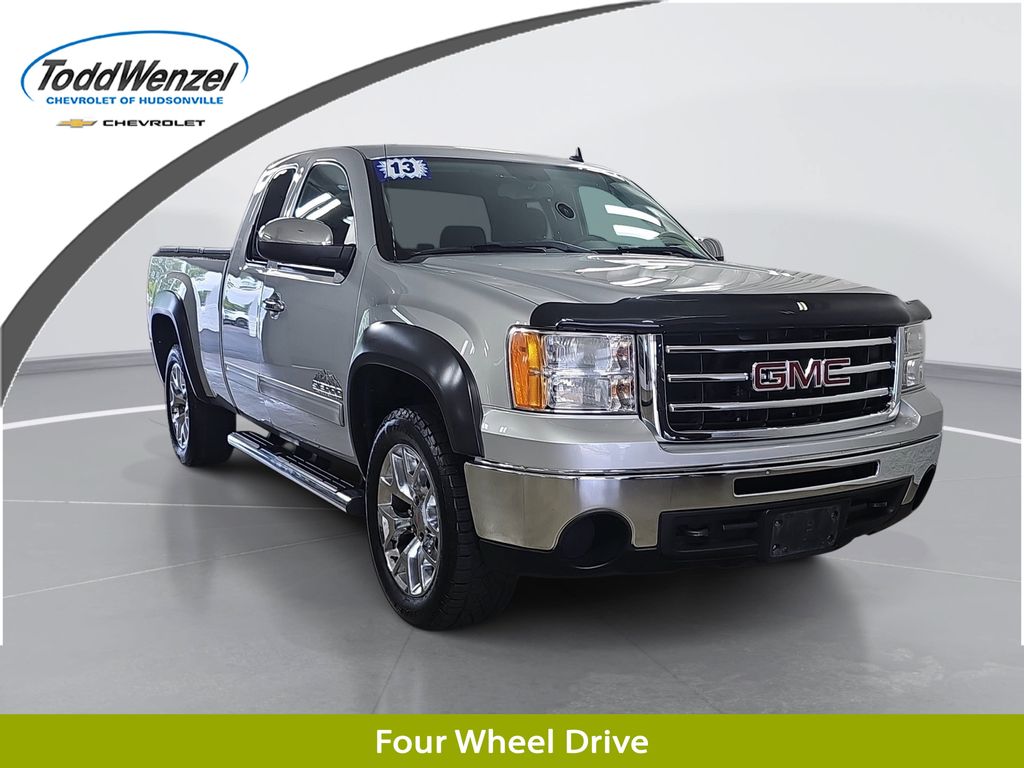 Gray 2013 GMC Sierra 1500 Pickup Truck Four-Wheel Drive 4-Speed Automatic Overdrive