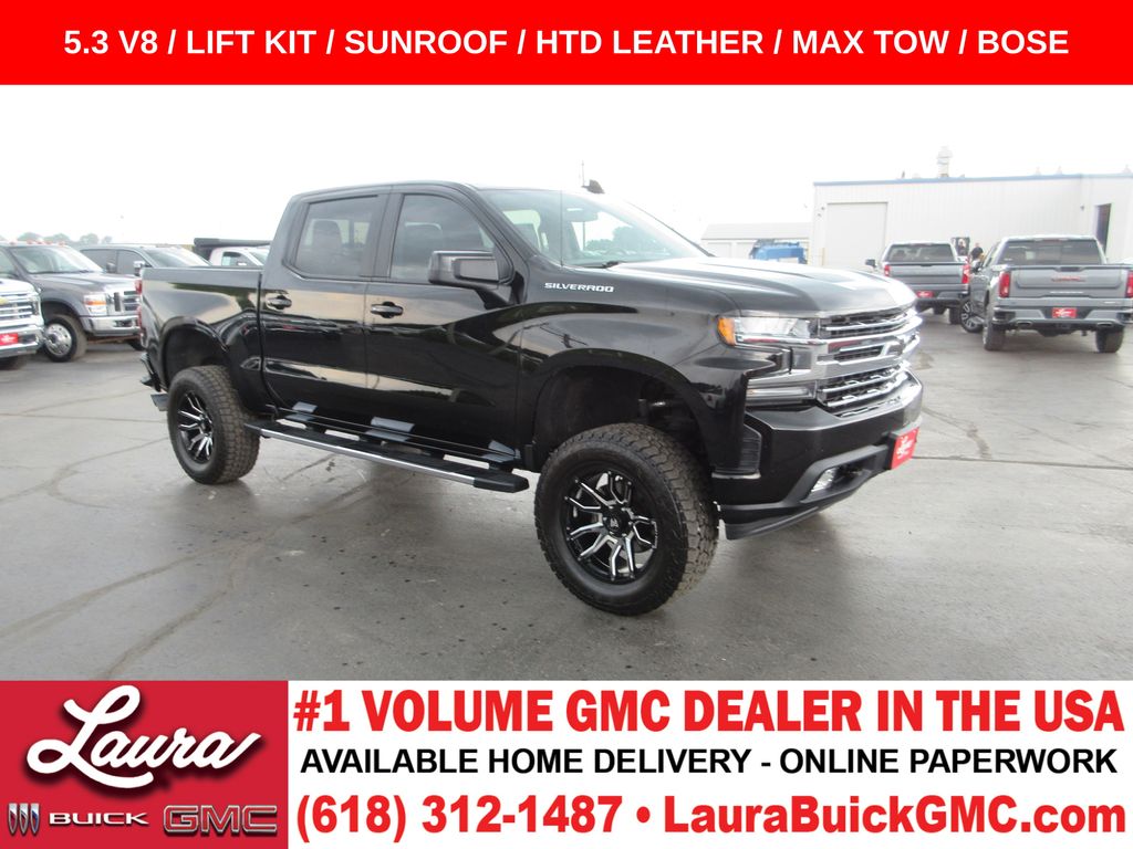 Black 2019 Chevrolet Silverado 1500 Pickup Truck Four-Wheel Drive 8-Speed Automatic