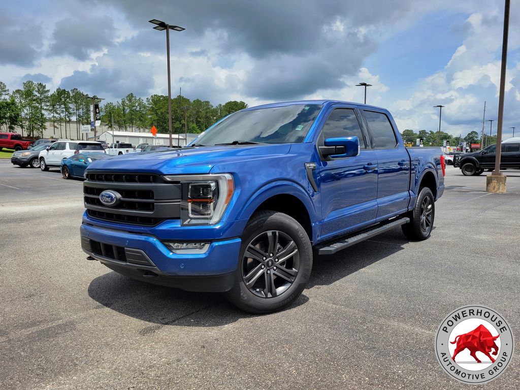 Blue Metallic 2022 Ford F-150 Pickup Truck Four-Wheel Drive Automatic