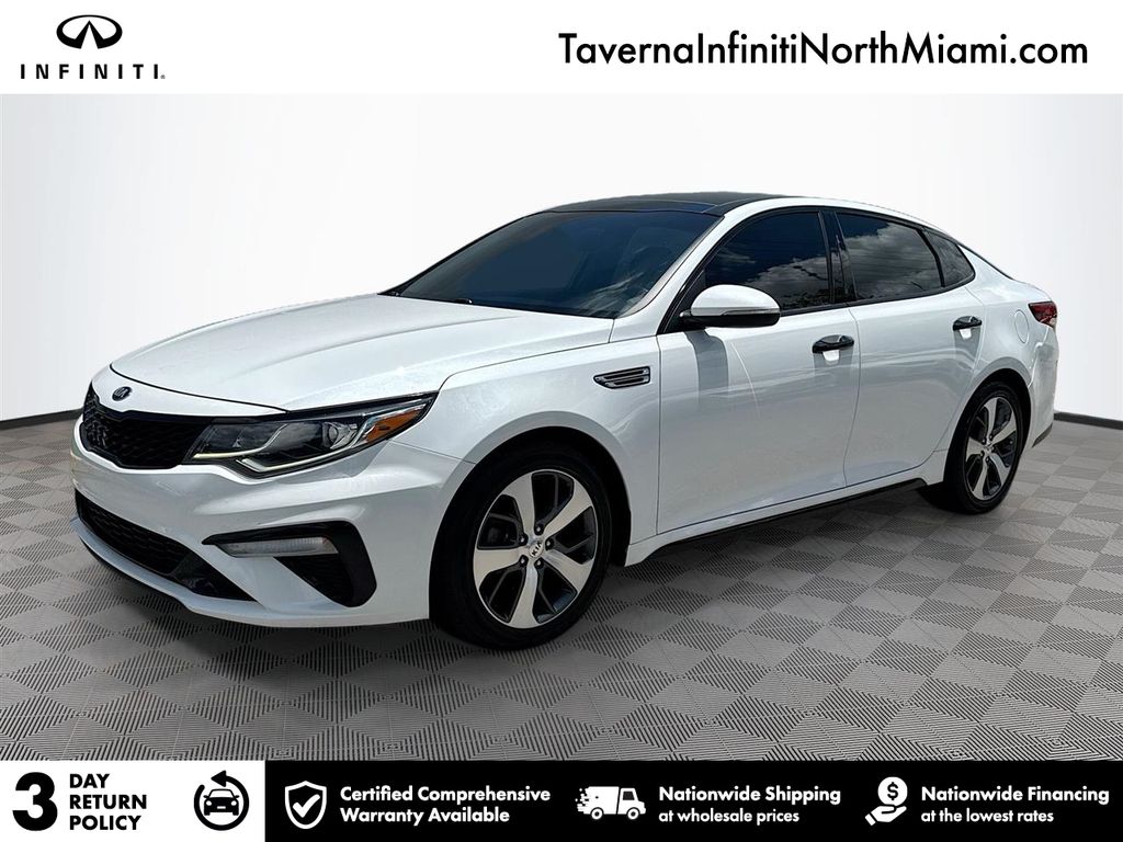 Snow White Pearl 2019 Kia Optima S FWD Sedan Front-Wheel Drive 6-Speed Automatic