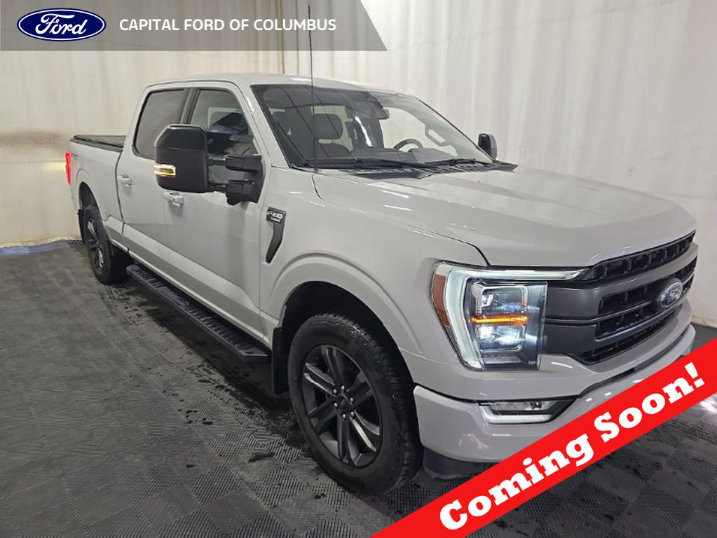 Gray 2023 Ford F-150 Lariat SuperCrew 4WD Pickup Truck Four-Wheel Drive Automatic