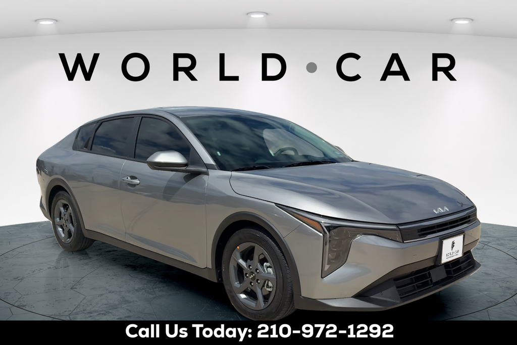 Steel Gray 2025 Kia K4 LXS FWD Sedan Front-Wheel Drive Continuously Variable Transmission