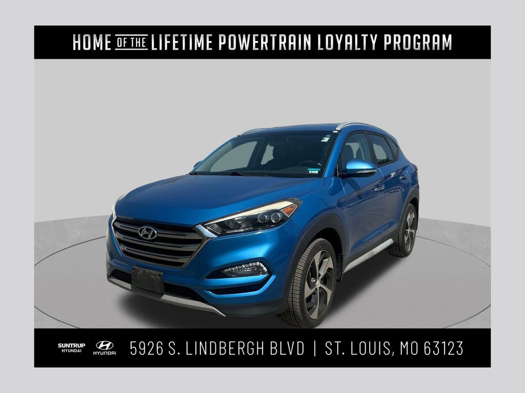Caribbean Blue 2017 Hyundai Tucson SUV / Crossover All-Wheel Drive 7-Speed Automatic