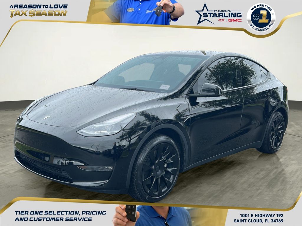 Solid Black 2023 Tesla Model Y Long Range AWD SUV / Crossover All-Wheel Drive 1-Speed Automatic