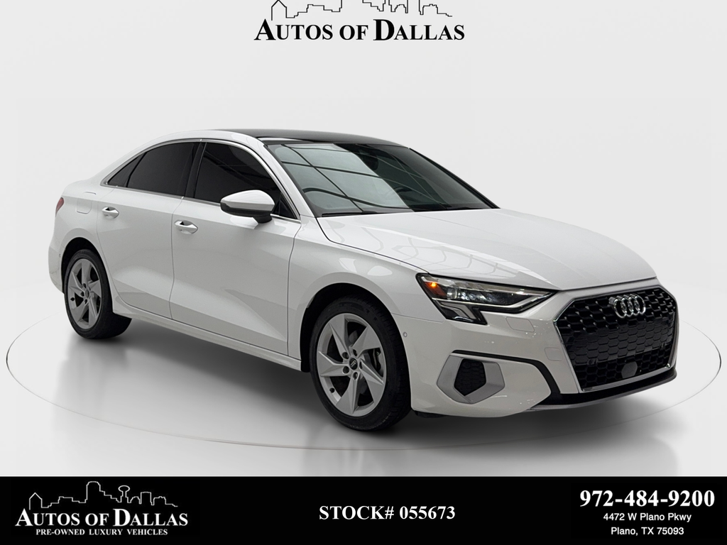 White 2024 Audi A3 Sedan Front-Wheel Drive 7-Speed Automatic