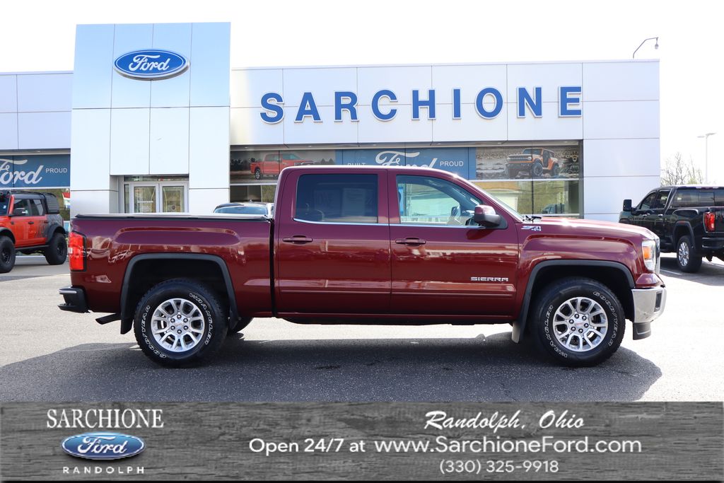 Sonoma Red Metallic 2014 GMC Sierra 1500 SLE Crew Cab 4WD Pickup Truck Four-Wheel Drive 6-Speed Automatic Overdrive