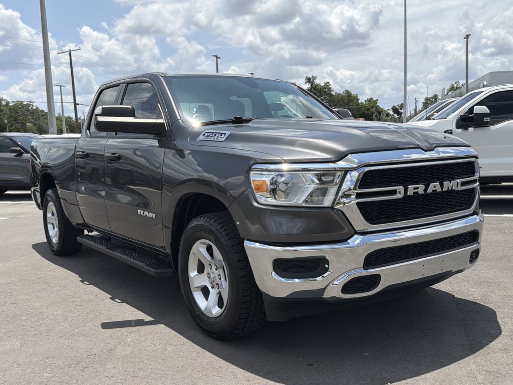 Gray (Granite Crystal Metallic Clearcoat) 2019 RAM 1500 Tradesman Quad Cab 4WD Pickup Truck Four-Wheel Drive 8-Speed Automatic
