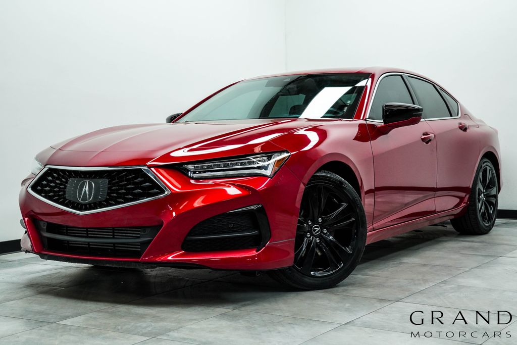 Red 2021 Acura TLX FWD with Technology Package Sedan Front-Wheel Drive Automatic
