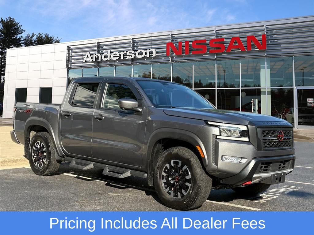 Gray (Gun Metallic) 2024 Nissan Frontier Pickup Truck Four-Wheel Drive 9-Speed Automatic Overdrive