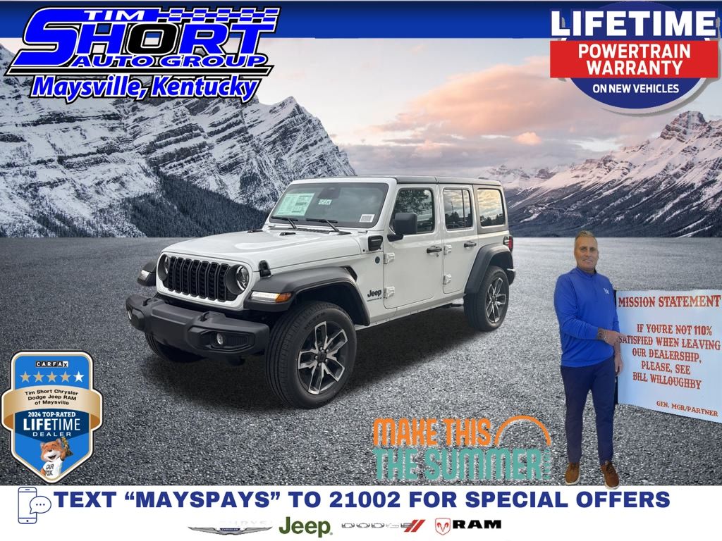 Bright White Clearcoat 2025 Jeep Wrangler 4xe Sport S 4WD SUV / Crossover Four-Wheel Drive 8-Speed Automatic