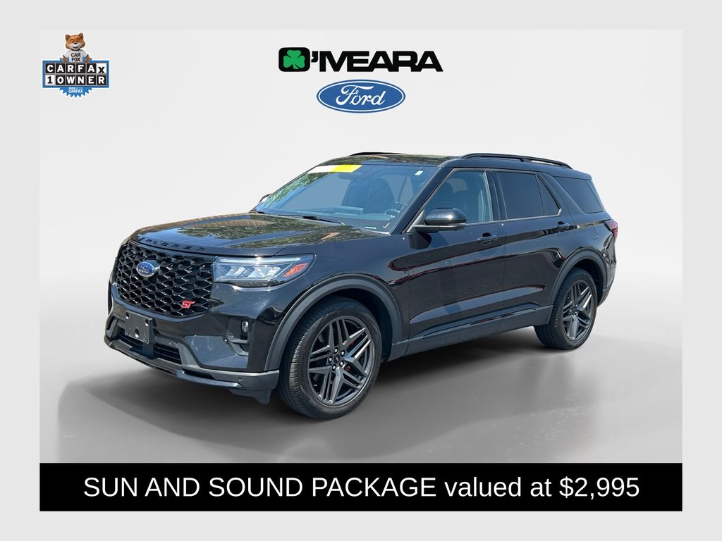 Black Metallic 2025 Ford Explorer SUV / Crossover All-Wheel Drive Automatic