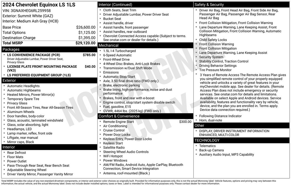 Used Car 2024 Chevrolet Equinox  Ls For Sale Under $25,000 In Austin, Texas