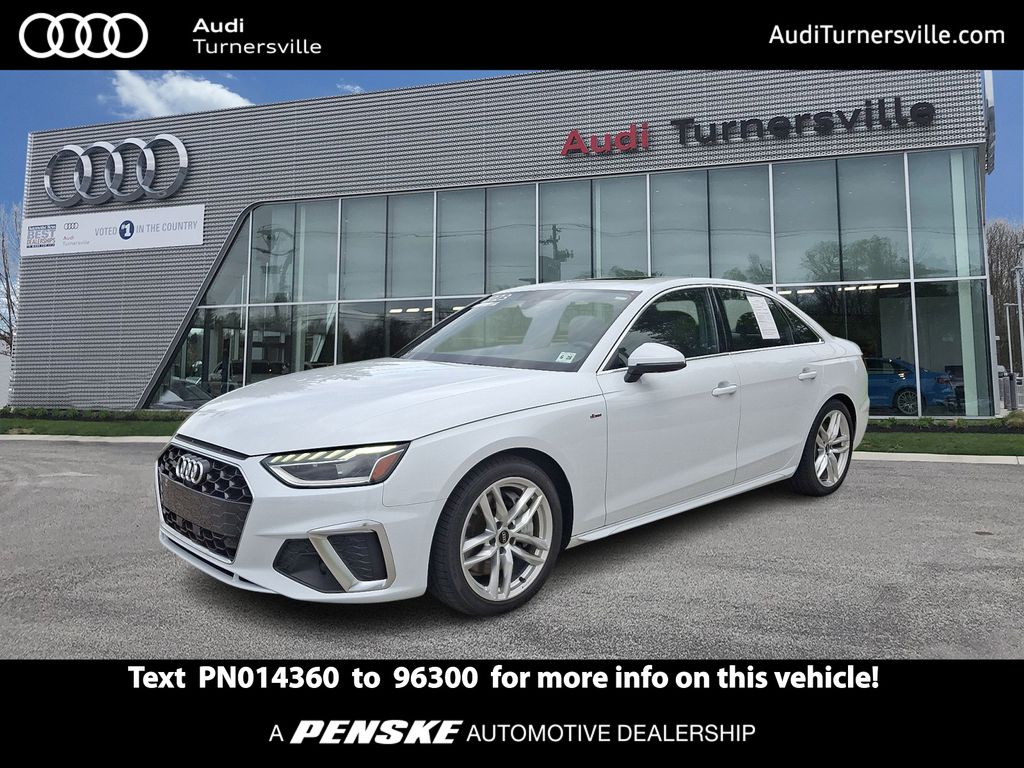 Glacier White 2023 Audi A4 Sedan All-Wheel Drive 7-Speed Automatic