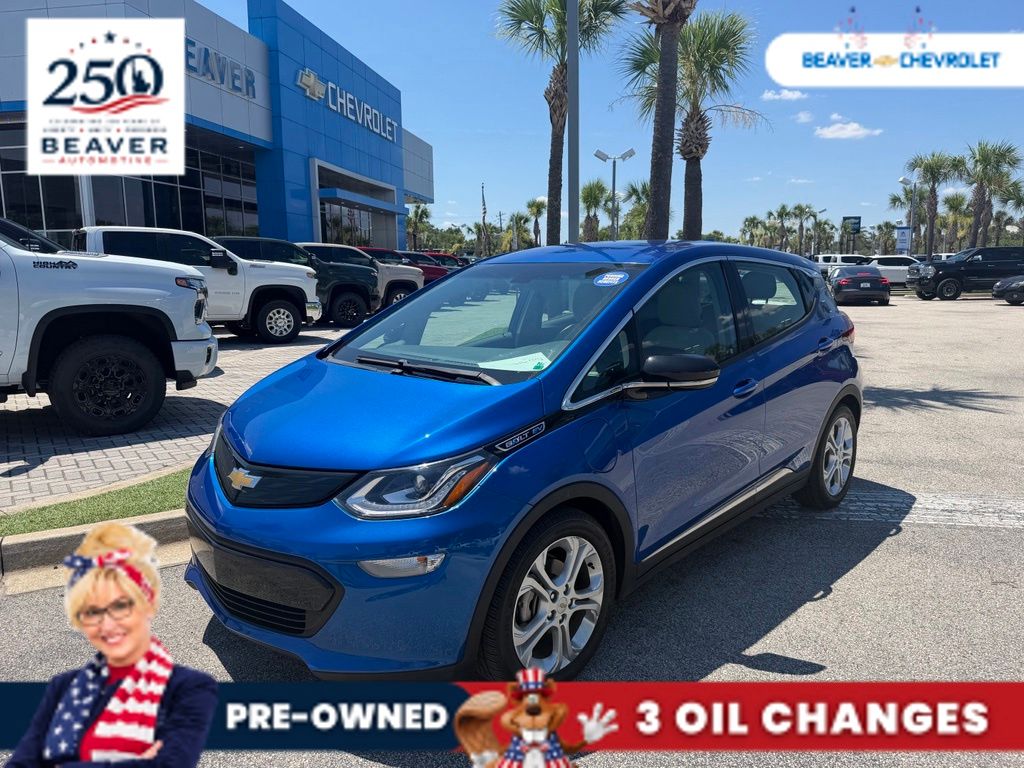 Blue Metallic 2019 Chevrolet Bolt EV Hatchback Front-Wheel Drive 1-Speed Automatic