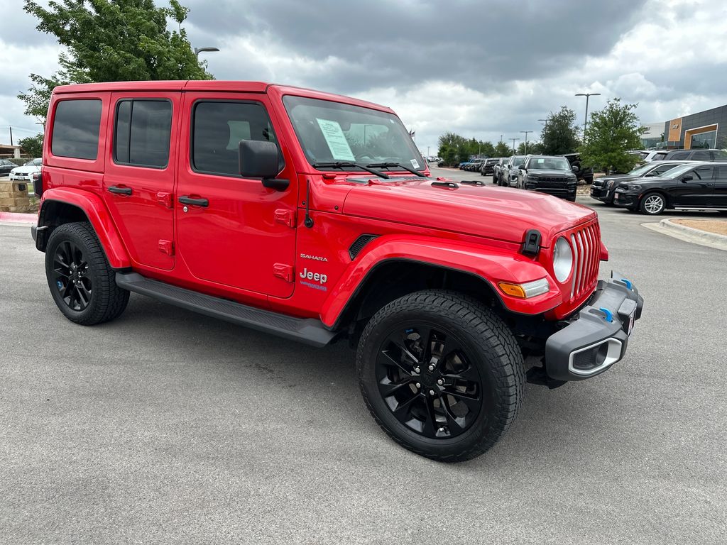 Red Clearcoat 2022 Jeep Wrangler 4xe Sahara 4WD SUV / Crossover Four-Wheel Drive 8-Speed Automatic