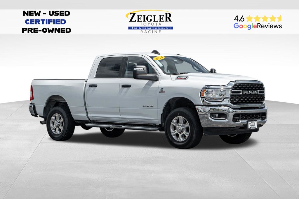Bright White Clearcoat 2024 RAM 2500 Pickup Truck Four-Wheel Drive 6-Speed Automatic