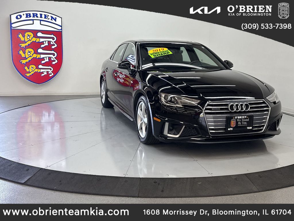 Brilliant Black 2019 Audi A4 quattro Premium Plus 45 TFSI Sedan All-Wheel Drive 7-Speed Automatic