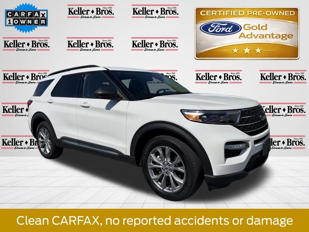 White Metallic 2023 Ford Explorer SUV / Crossover All-Wheel Drive Automatic