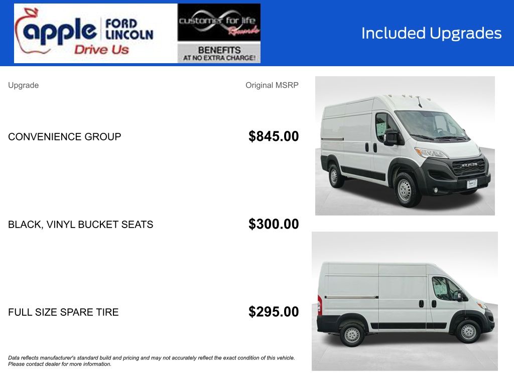 2024 Ram ProMaster 2500 Cargo Van Tradesman High Roof 136" WB w/Pass Seat