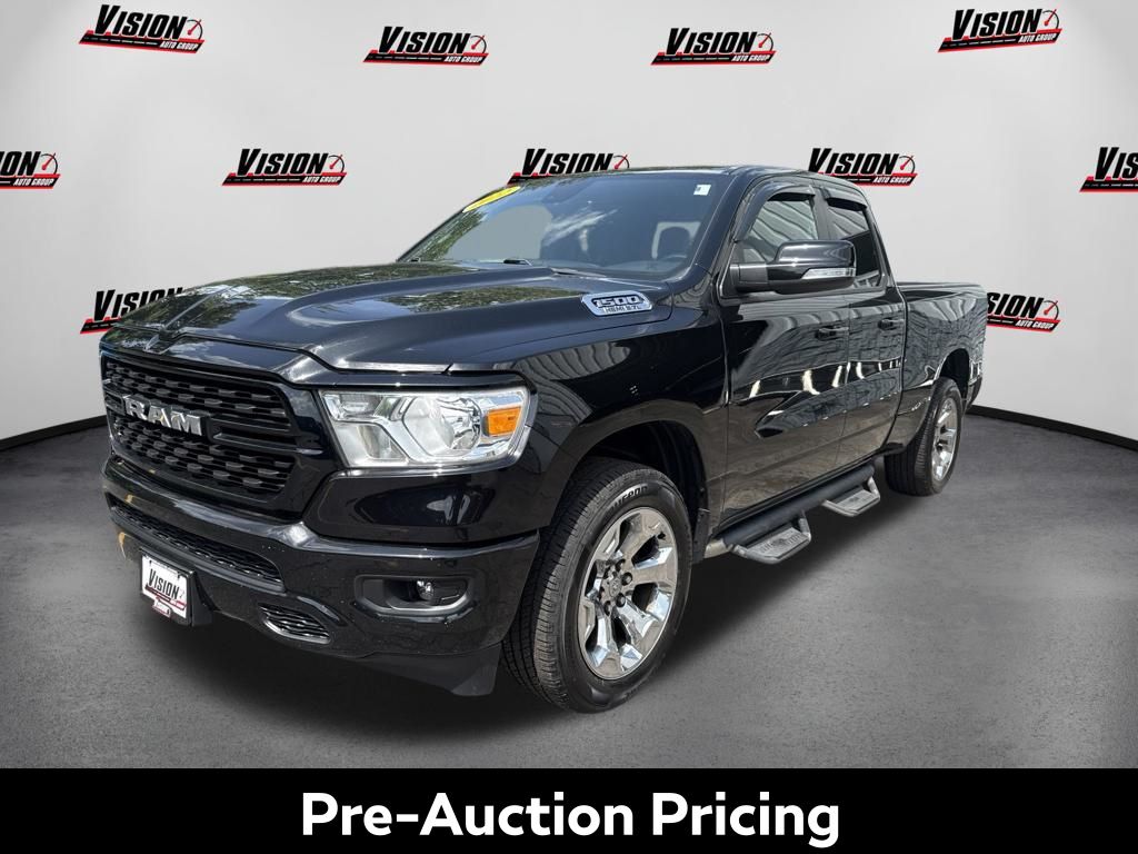Diamond Black Crystal Pearlcoat 2022 RAM 1500 Pickup Truck Four-Wheel Drive 8-Speed Automatic