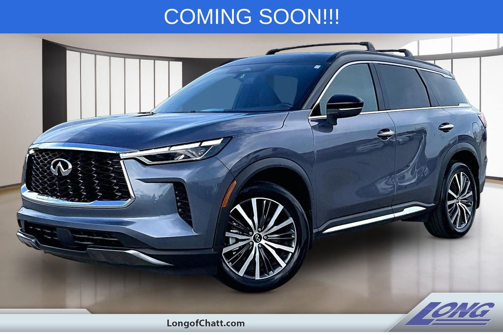 Moonbow Blue/Black Obsidian 2023 INFINITI QX60 SUV / Crossover All-Wheel Drive 9-Speed Automatic