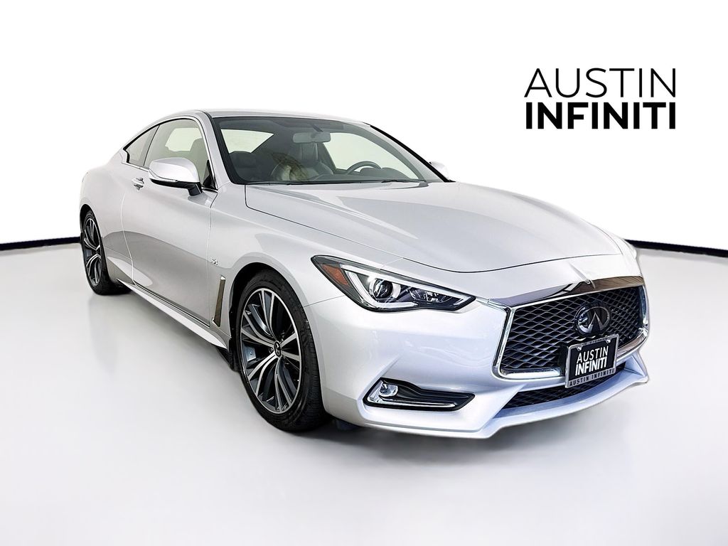 Gray (Liquid Platinum) 2020 INFINITI Q60 Coupe Rear-Wheel Drive 7-Speed Automatic