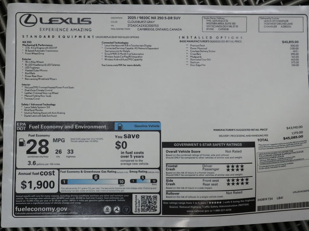 2025 Lexus NX 250 9