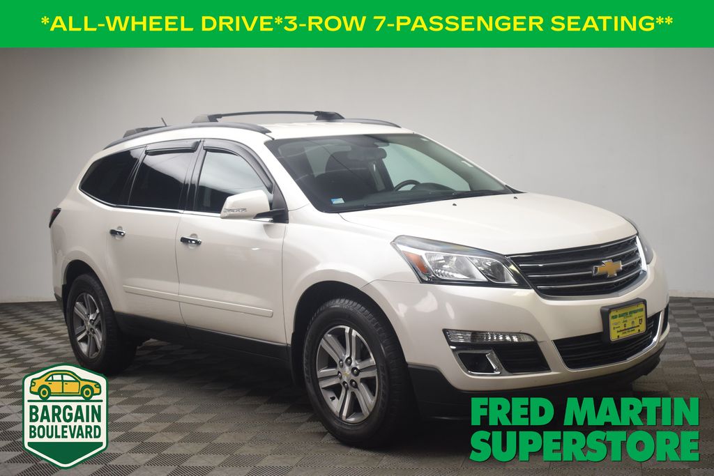 White Diamond Clearcoat 2015 Chevrolet Traverse SUV / Crossover All-Wheel Drive 6-Speed Automatic