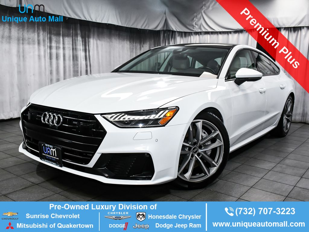 Glacier White Metallic 2022 Audi A7 Sedan All-Wheel Drive 7-Speed Automatic