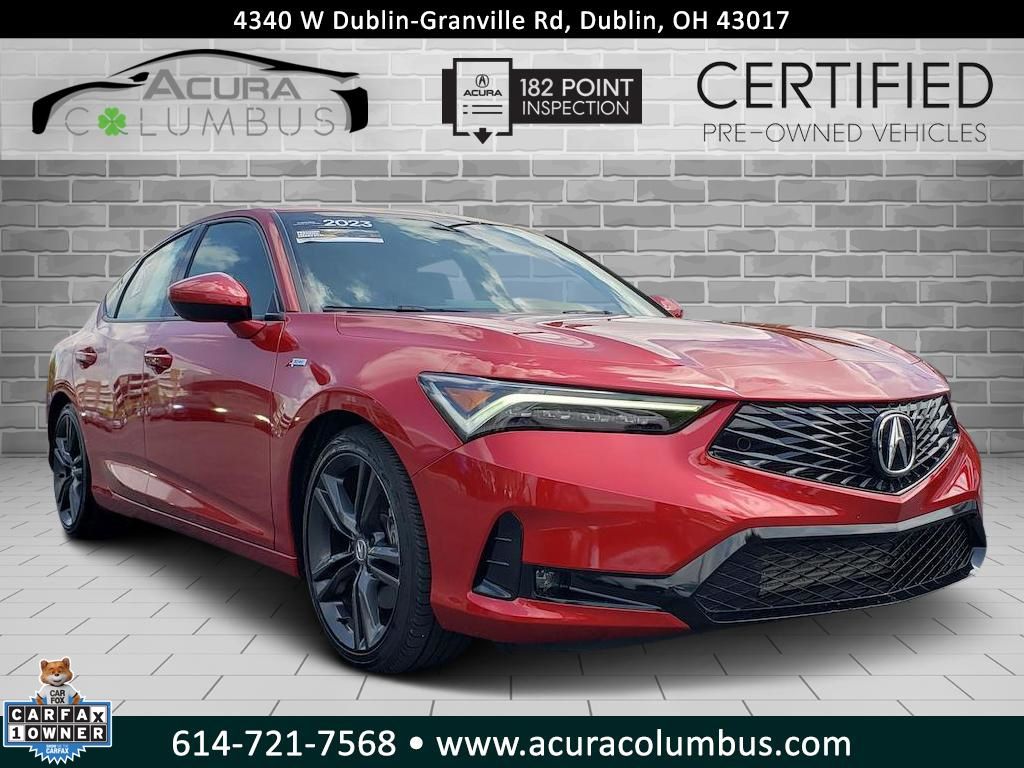 Performance Red Pearl 2023 Acura Integra FWD with A-SPEC Package Sedan Front-Wheel Drive Continuously Variable Transmission