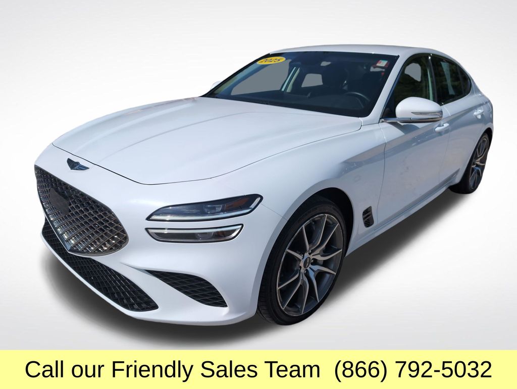 Alta White 2025 Genesis G70 Sedan Rear-Wheel Drive 8-Speed Automatic