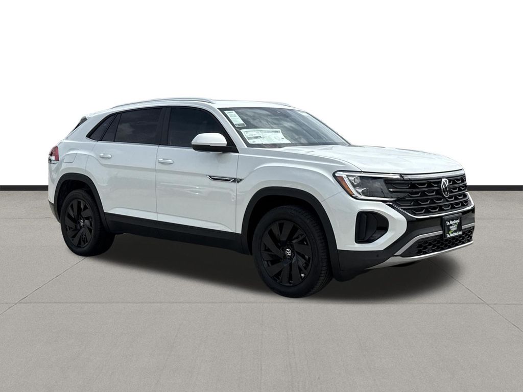 2026 Volkswagen Atlas Cross Sport 2.0T SE w/Technology White at DeMontrond Auto Country