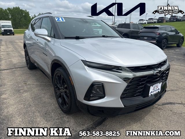 Silver Ice Metallic 2021 Chevrolet Blazer SUV / Crossover All-Wheel Drive 9-Speed Automatic