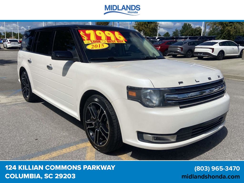 White Platinum Clearcoat Metallic 2015 Ford Flex SUV / Crossover Front-Wheel Drive 6-Speed Automatic