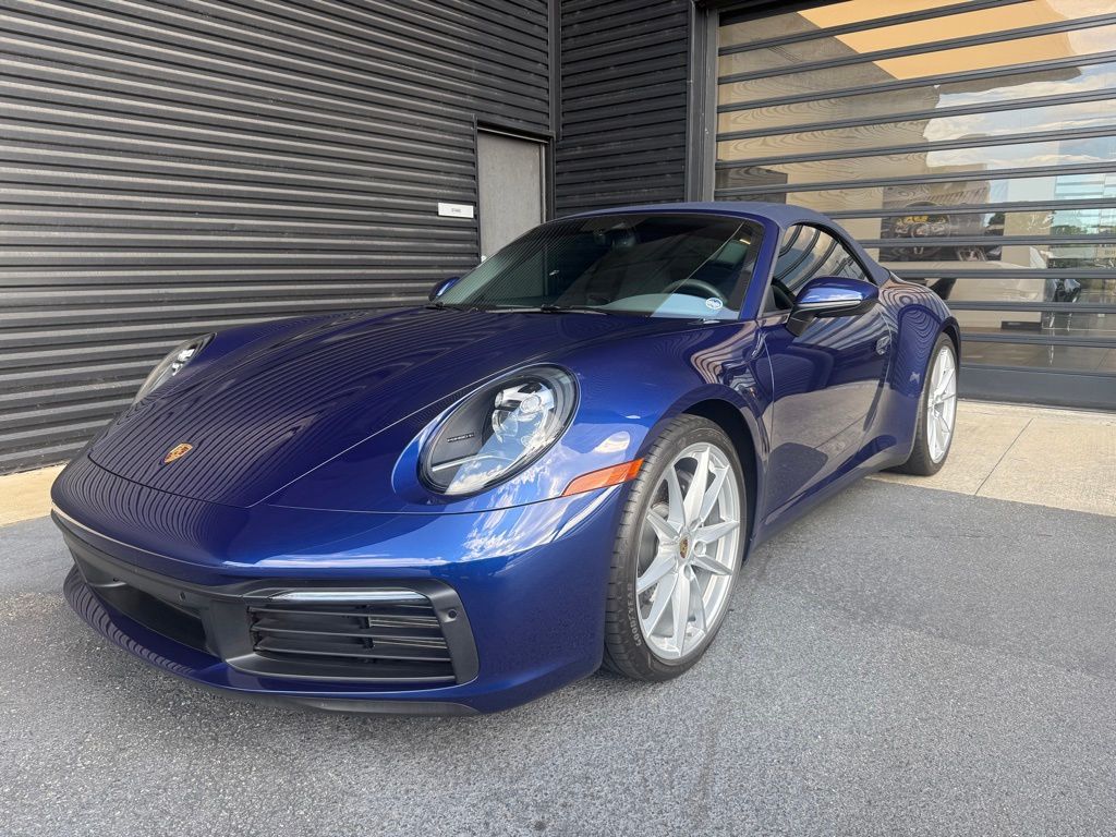 Gentian Blue Metallic 2020 Porsche 911 Carrera Cabriolet RWD Convertible Rear-Wheel Drive 8-Speed Automatic