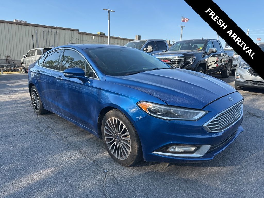 Lightning Blue 2018 Ford Fusion Titanium AWD Sedan All-Wheel Drive 6-Speed Automatic