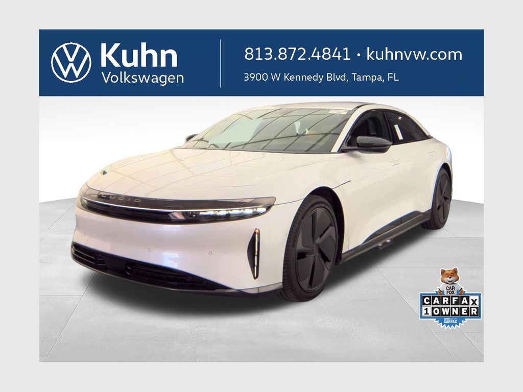 Stellar White Metallic 2024 Lucid Air Sedan All-Wheel Drive 1-Speed Automatic