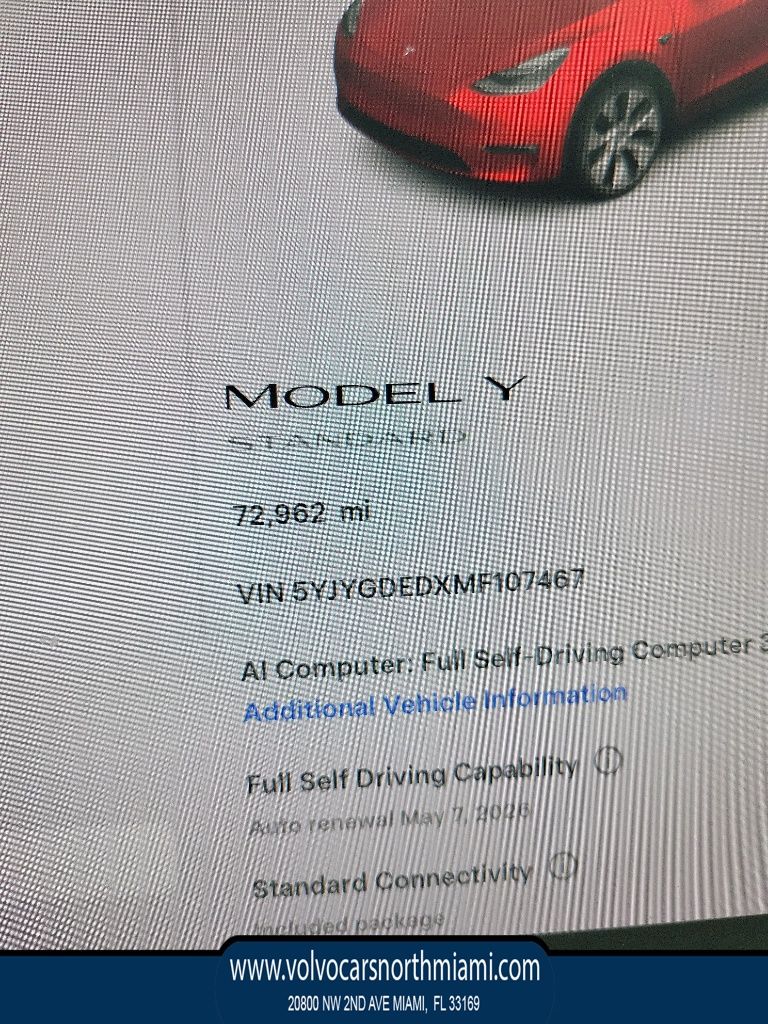 2021 Tesla Model Y Standard Range