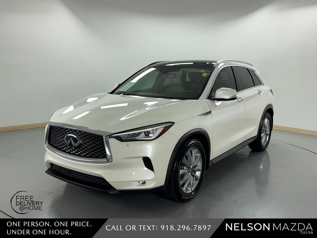 Majestic White 2021 INFINITI QX50 Luxe AWD SUV / Crossover All-Wheel Drive Continuously Variable Transmission