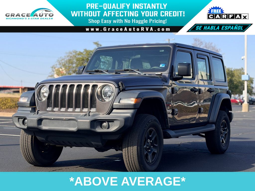 Gray (Granite Crystal Metallic Clearcoat) 2018 Jeep Wrangler Unlimited Sport 4WD SUV / Crossover Four-Wheel Drive 8-Speed Automatic