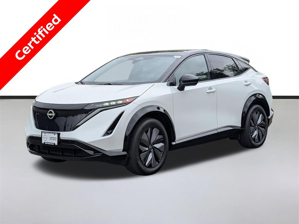 Everest White/Blk Diamond 2025 Nissan Ariya SUV / Crossover All-Wheel Drive Continuously Variable Transmission