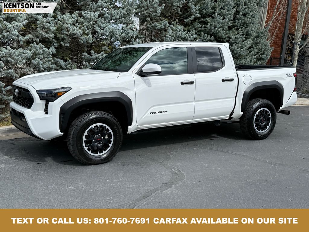 White 2025 Toyota Tacoma TRD Off-Road Double Cab 4WD Pickup Truck Four-Wheel Drive 8-Speed Automatic