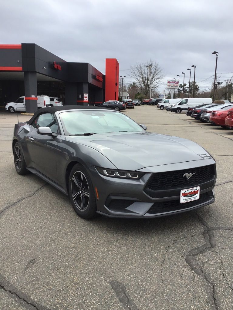 Gray Metallic 2024 Ford Mustang EcoBoost Premium Convertible RWD Convertible Rear-Wheel Drive Automatic