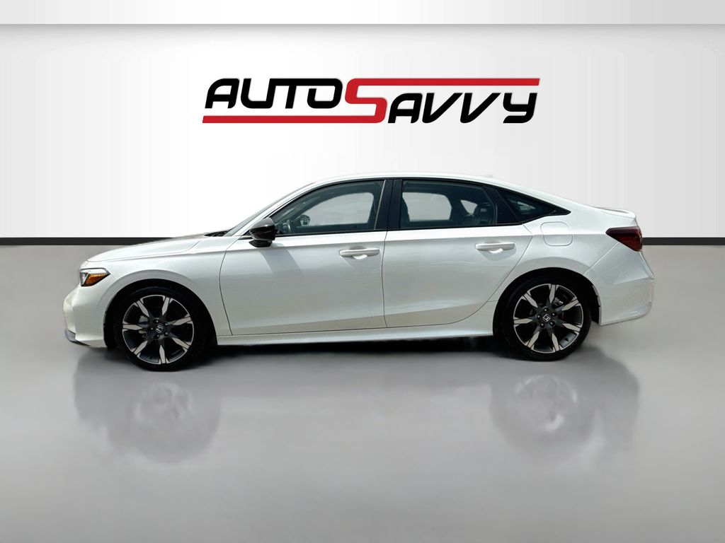 2025 Honda Civic Hybrid Sport Touring White at AutoSavvy Houston Southwest