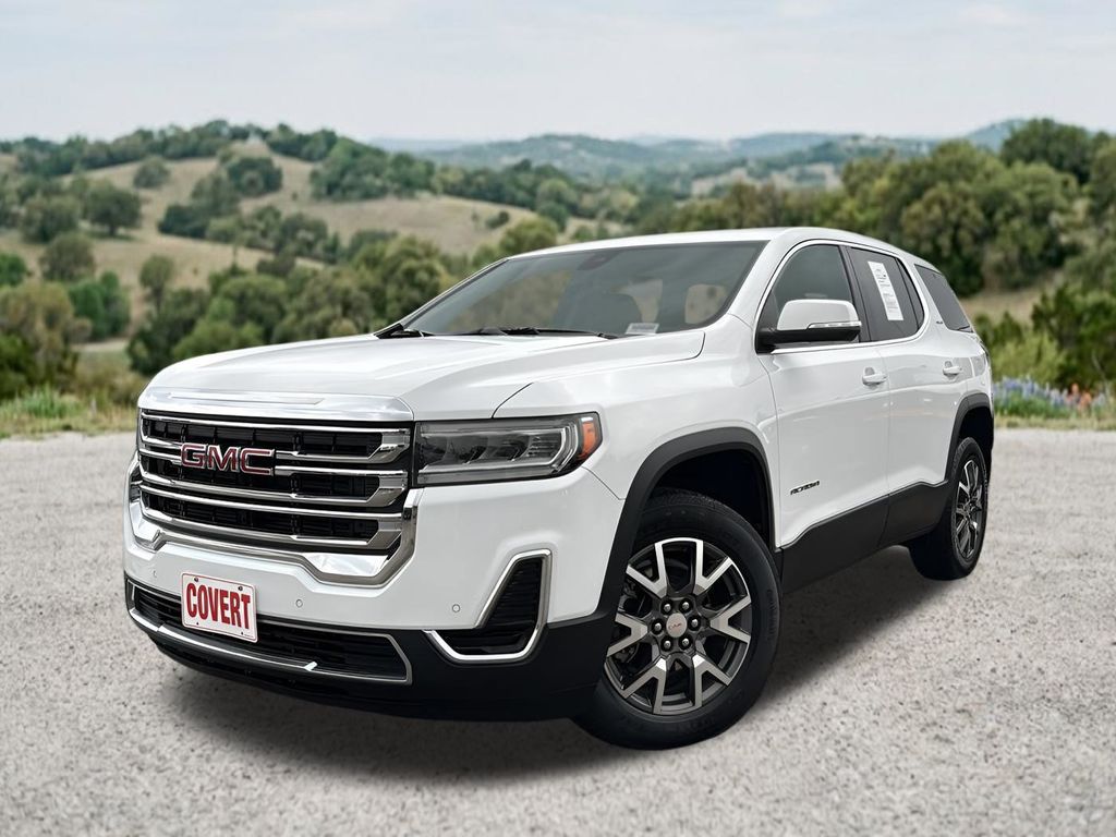 Summit White 2023 GMC Acadia SLE FWD SUV / Crossover Front-Wheel Drive 9-Speed Automatic